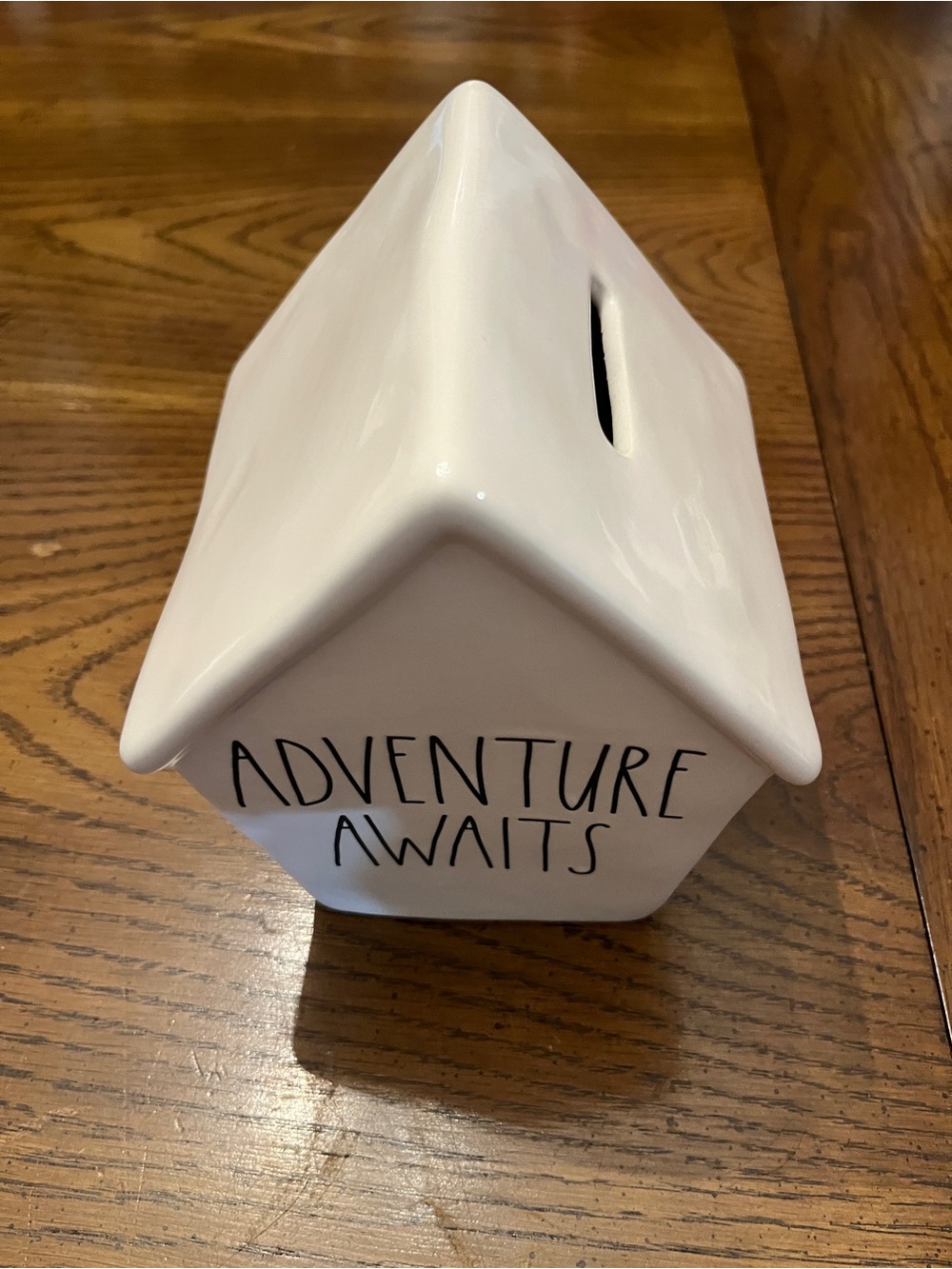 Rae Dunn Adventure Awaits White Ceramic House Bank